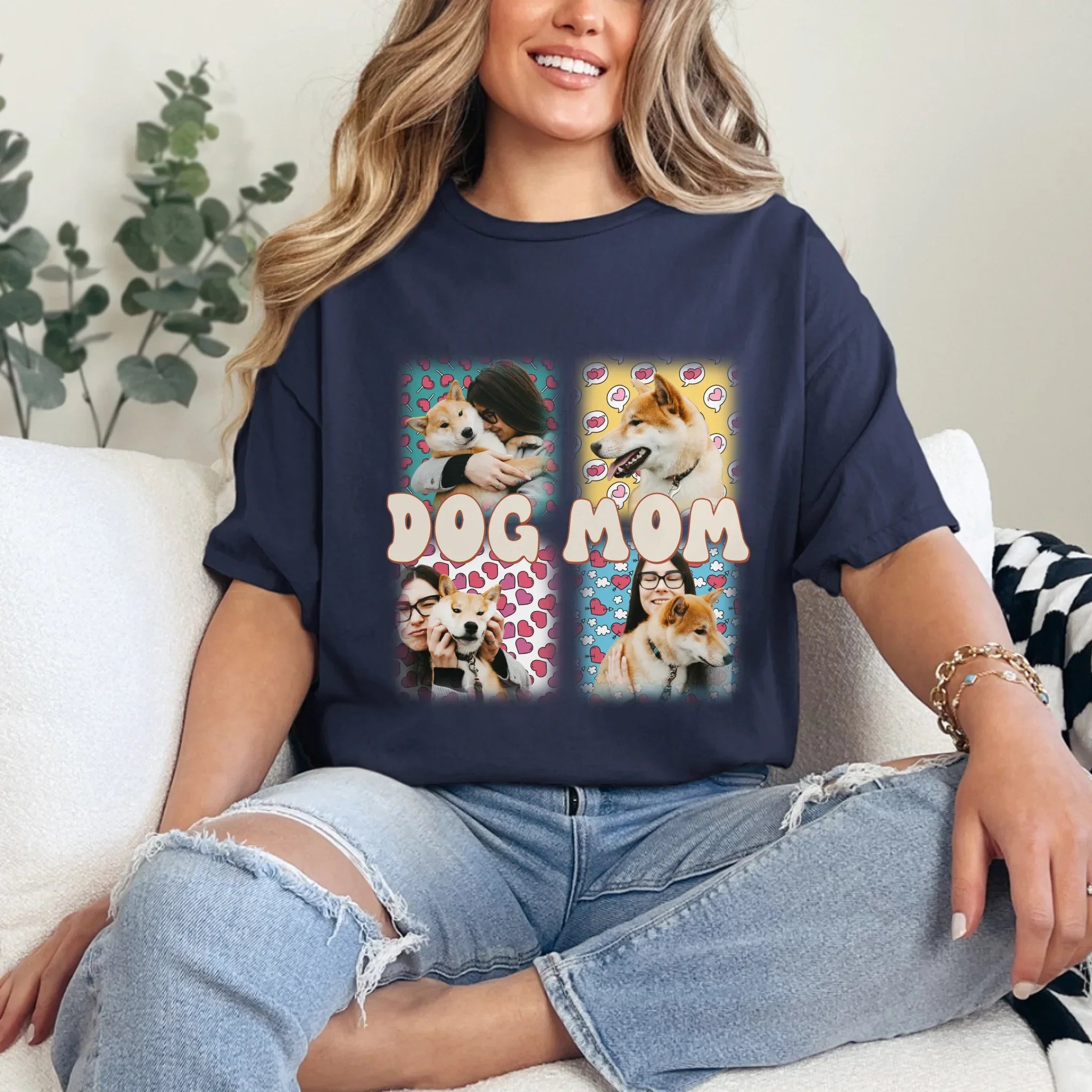 Pet Mom Window Pane T-shirt
