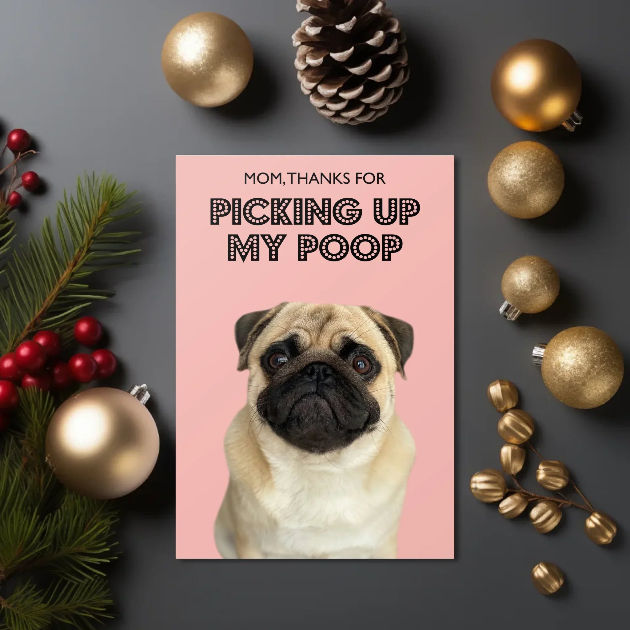 Thanks for Picking Up My Poop Dog Mom Greetings Card