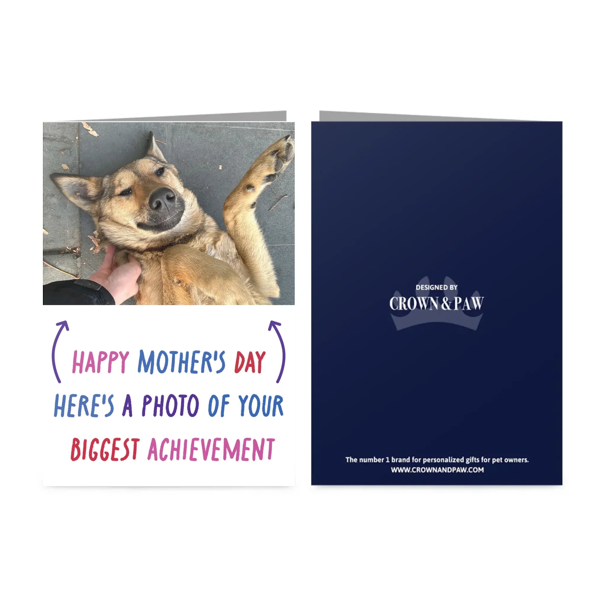 Custom Pet Photo Upload Mother’s Day Greetings Card