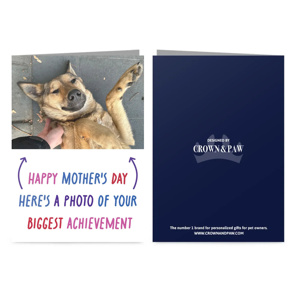 Custom Pet Photo Upload Mother’s Day Greetings Card