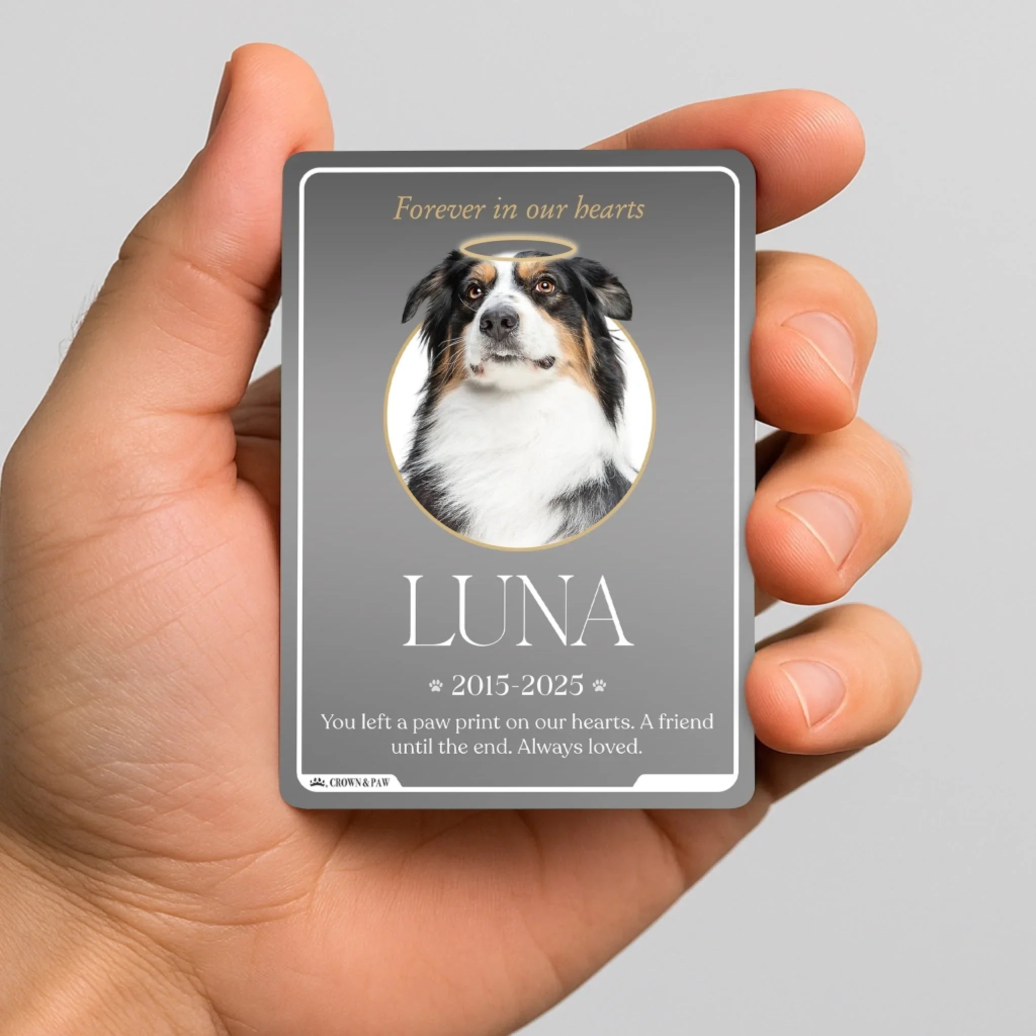 Personalized Metal Pet Memorial Card
