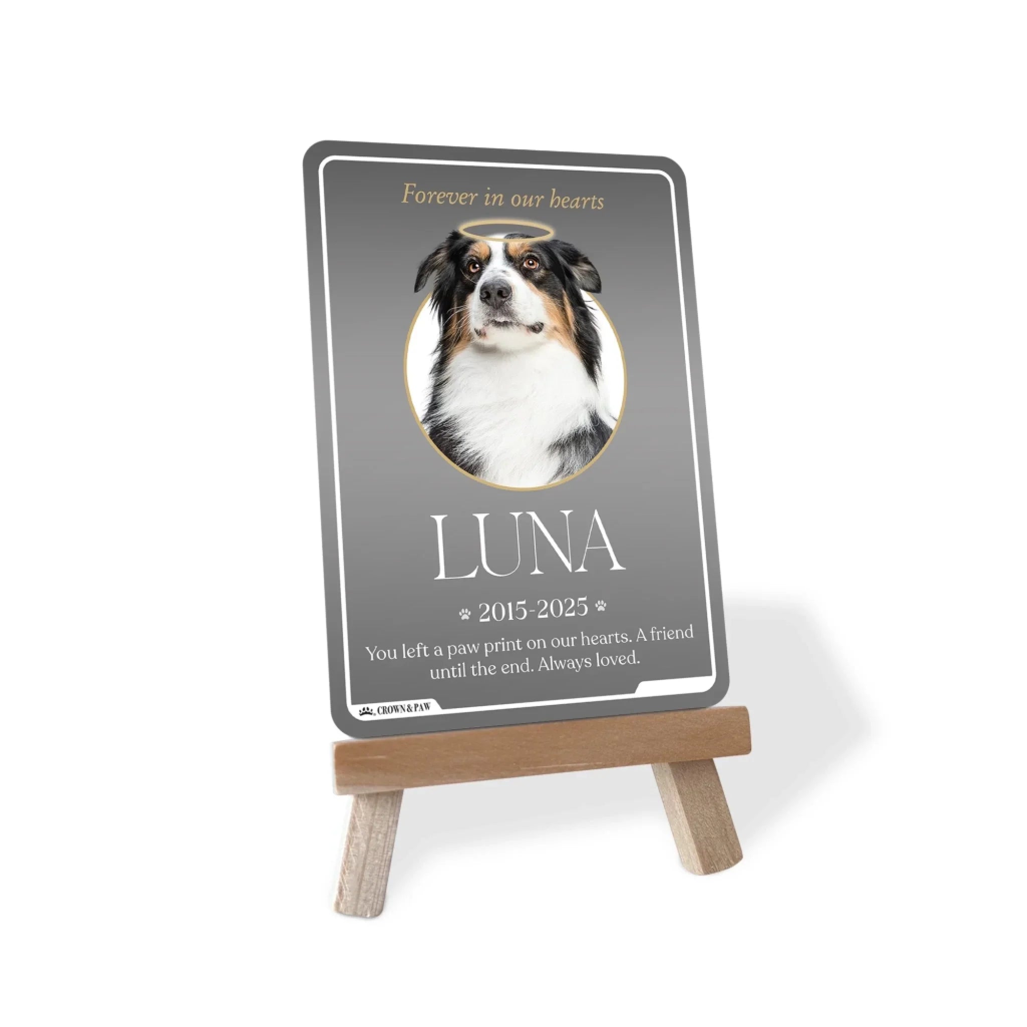 Personalized Metal Pet Memorial Card