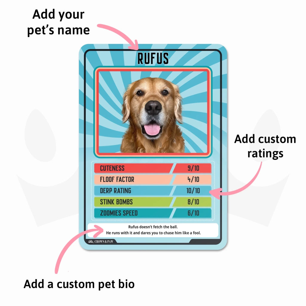 Personalized Pet Trumps Metal Card