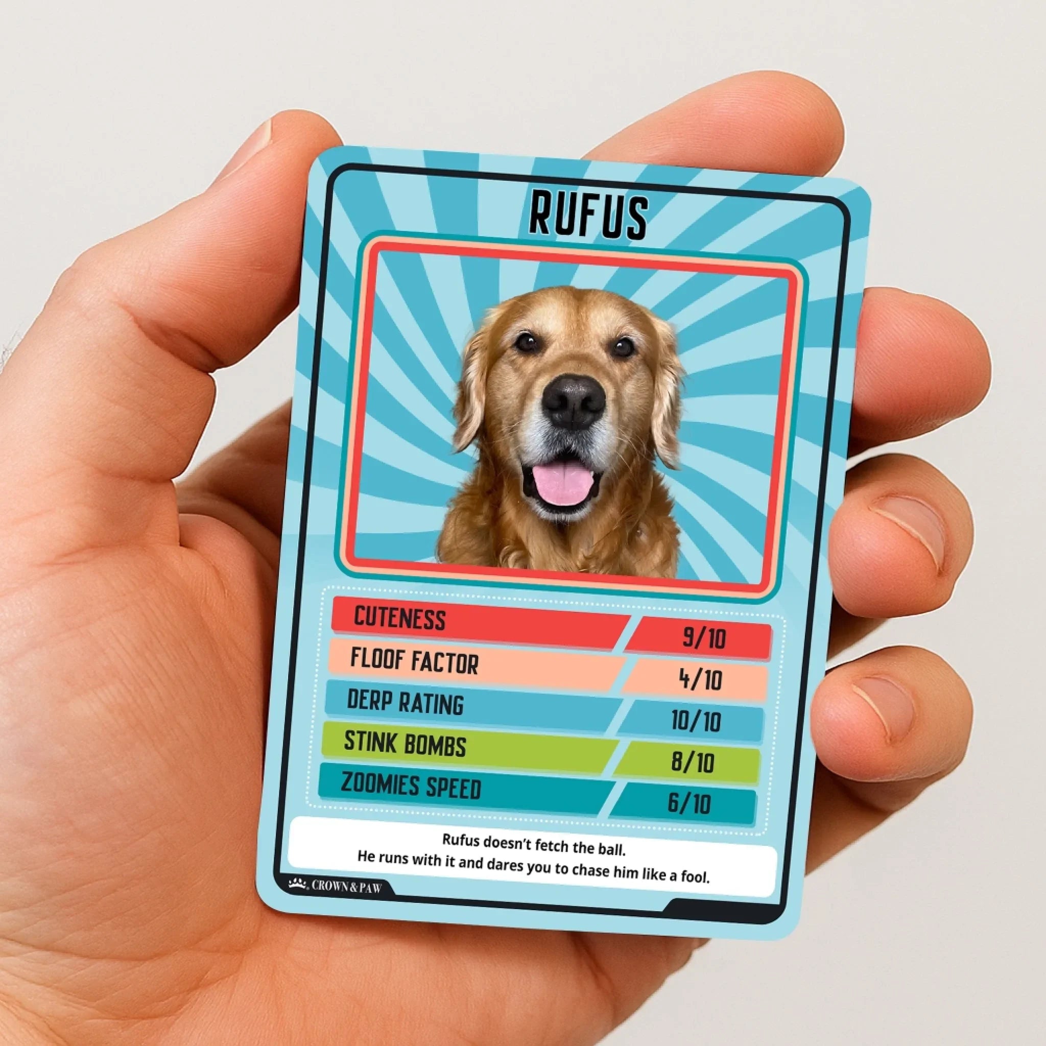 Personalized Pet Trumps Metal Card