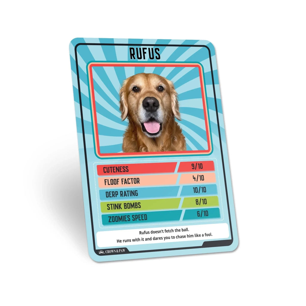 Personalized Pet Trumps Metal Card