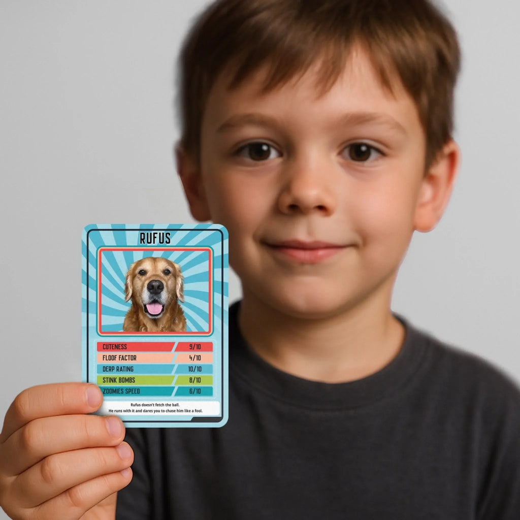 Personalized Pet Trumps Metal Card
