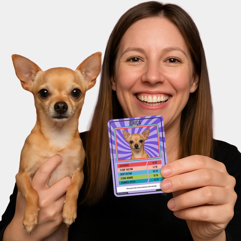 Personalized Pet Trumps Metal Card