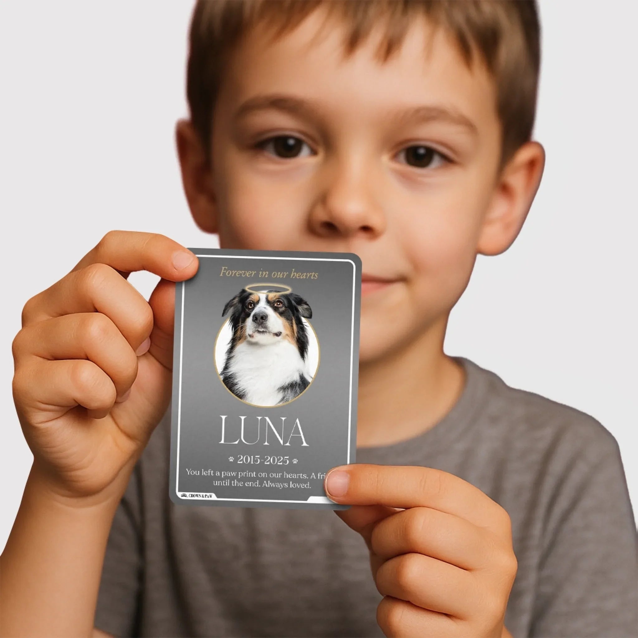 Personalized Metal Pet Memorial Card