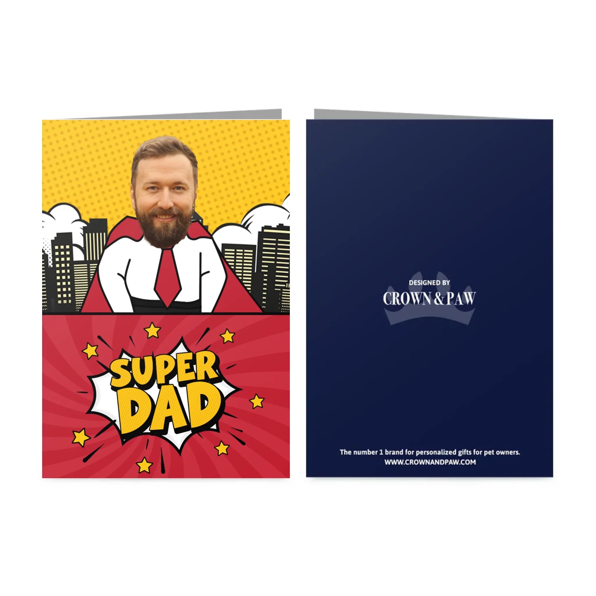 Personalized 'Super Dad' Father's Day Greetings Card