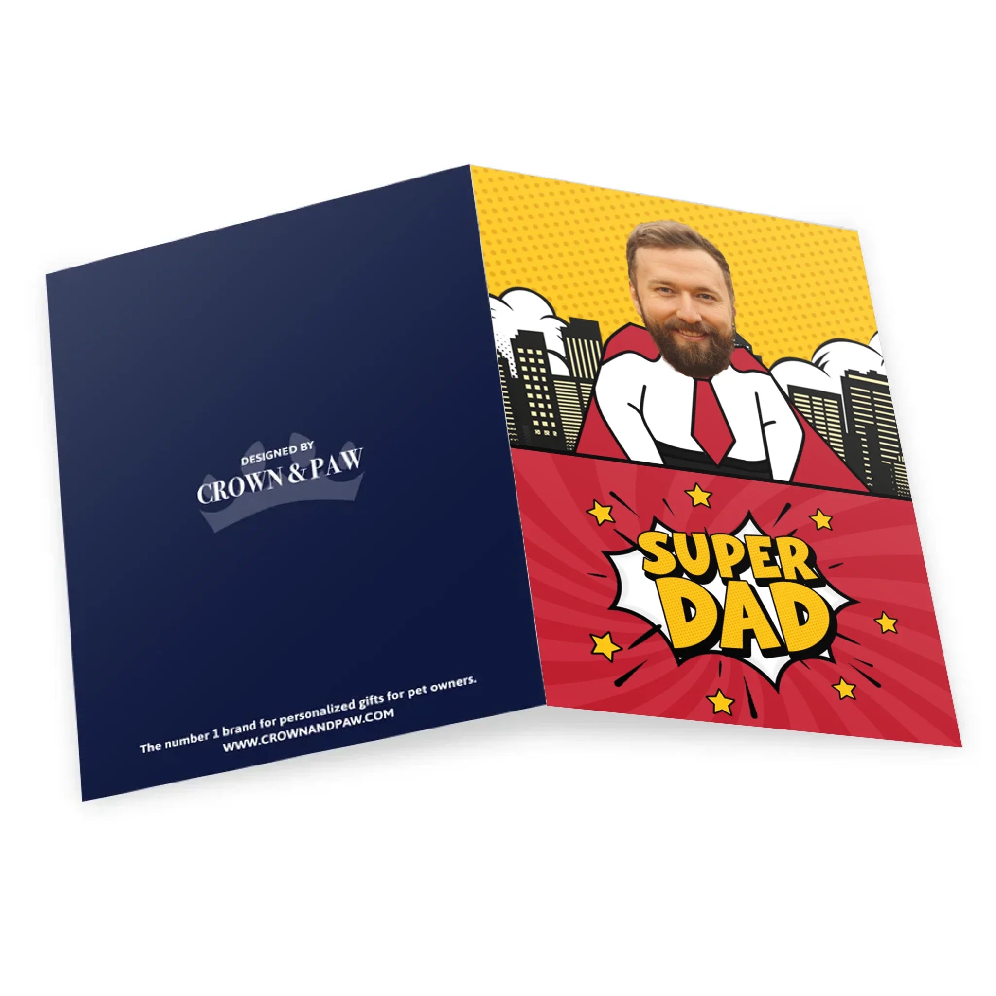 Personalized 'Super Dad' Father's Day Greetings Card