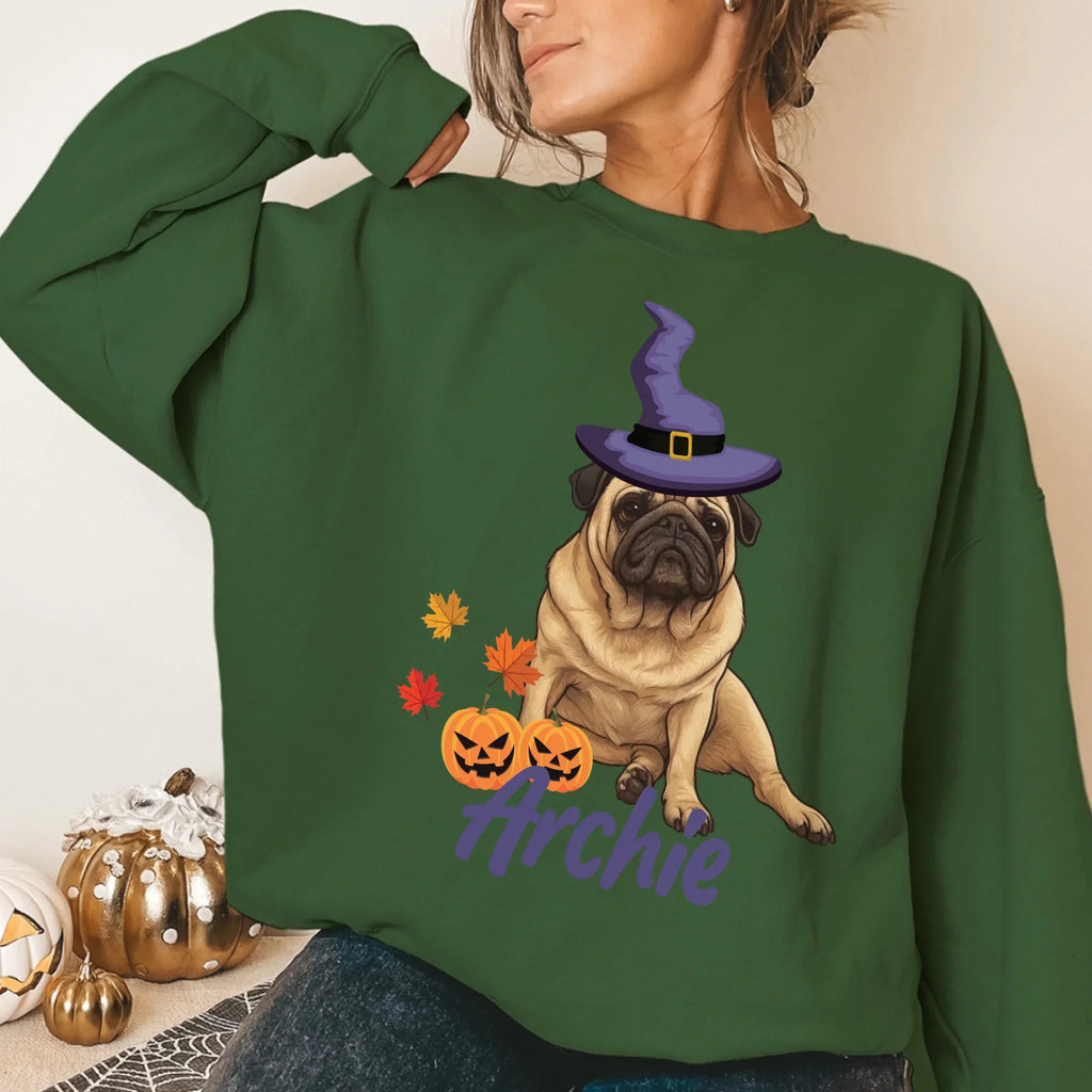 Personalized Halloween Cartoon Pet Face Sweatshirt