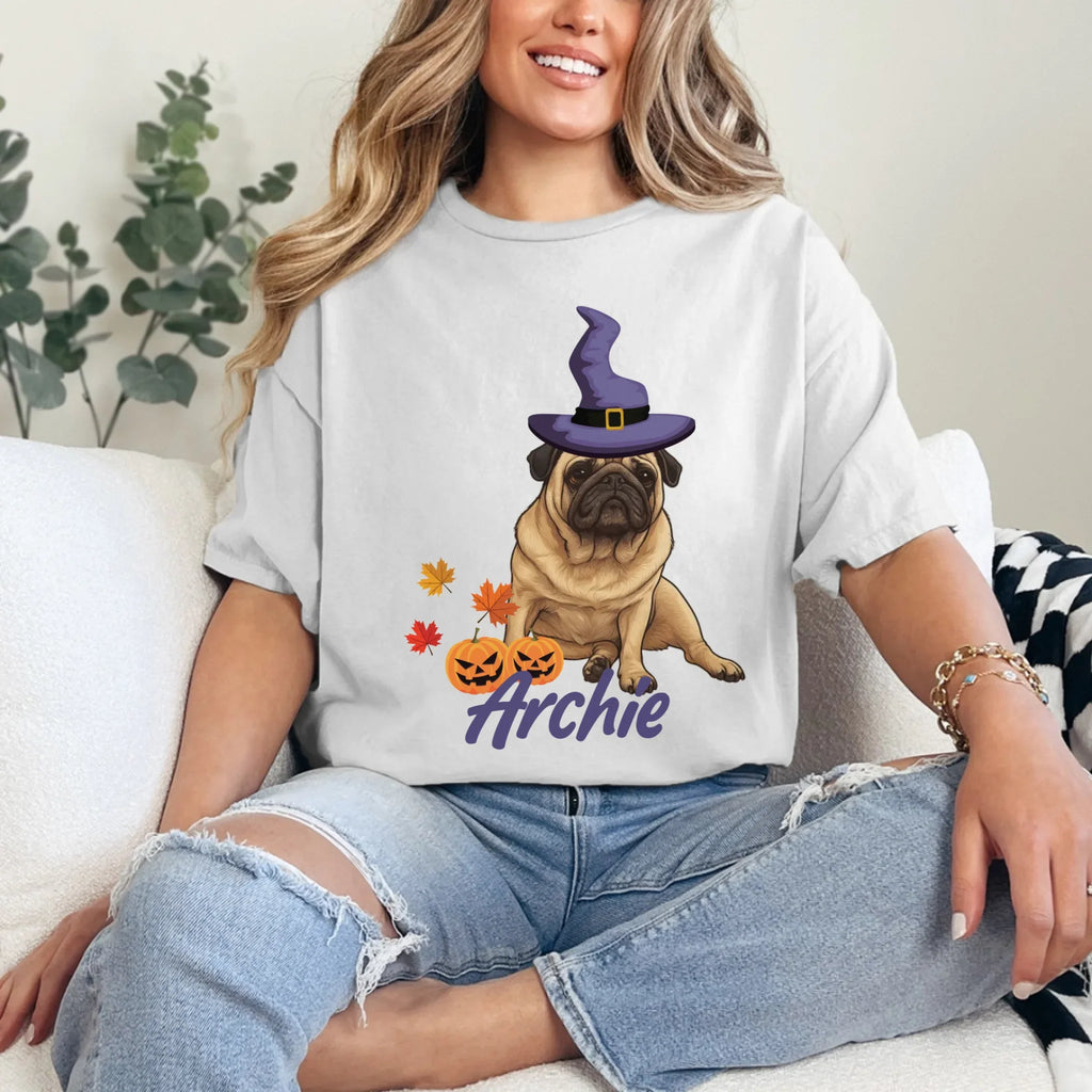 Personalized Halloween Cartoon Pet Face T Shirt