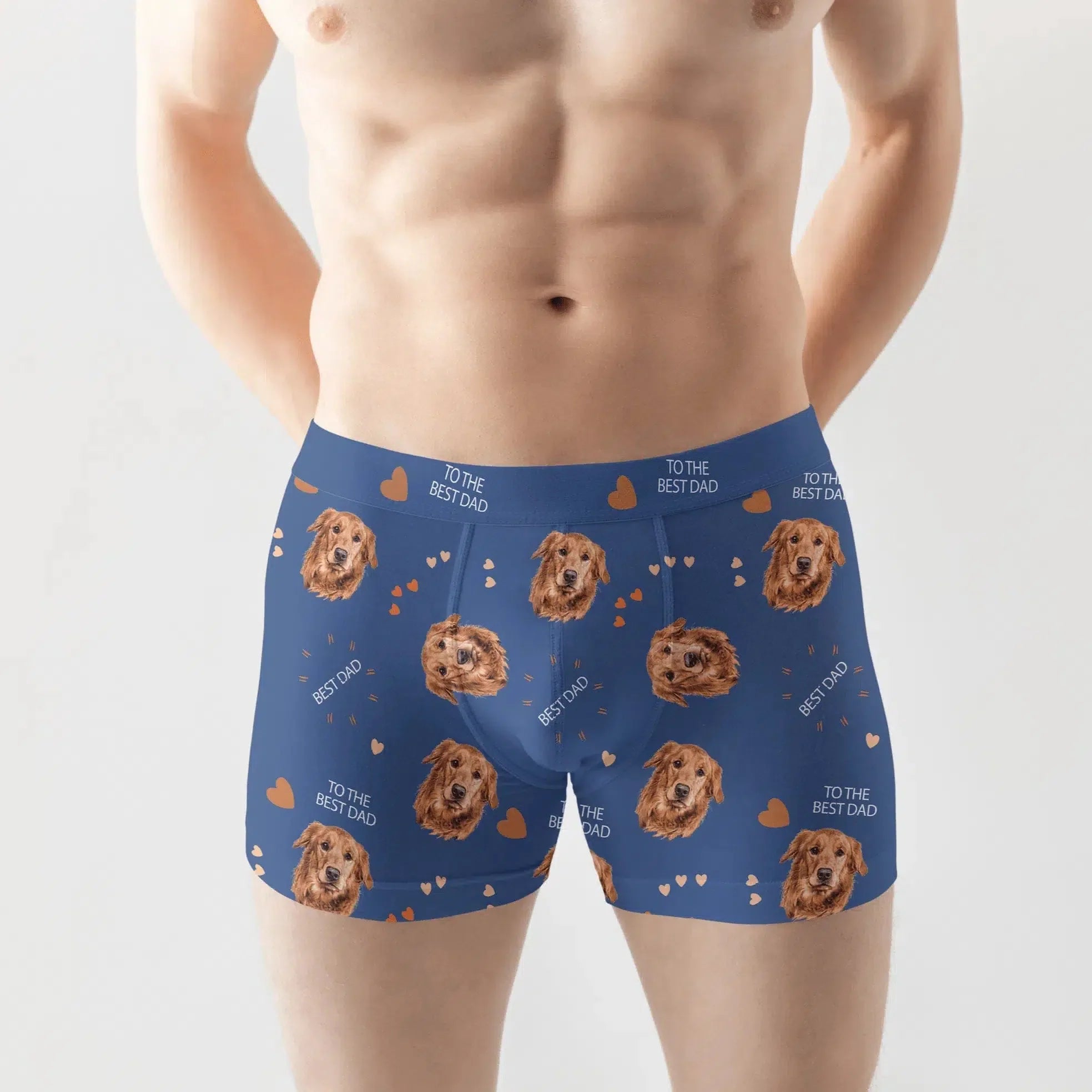 Crown and Paw - Underwear Custom Pet Boxer Briefs for Dog Dads Best Dog Dad / XS
