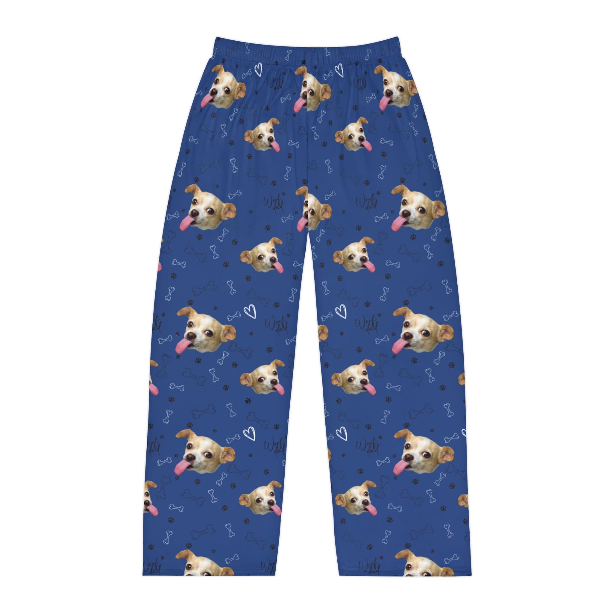 Crown and Paw - Pajamas Custom Pet Face Mens Pajama Pants Woof Dad / S