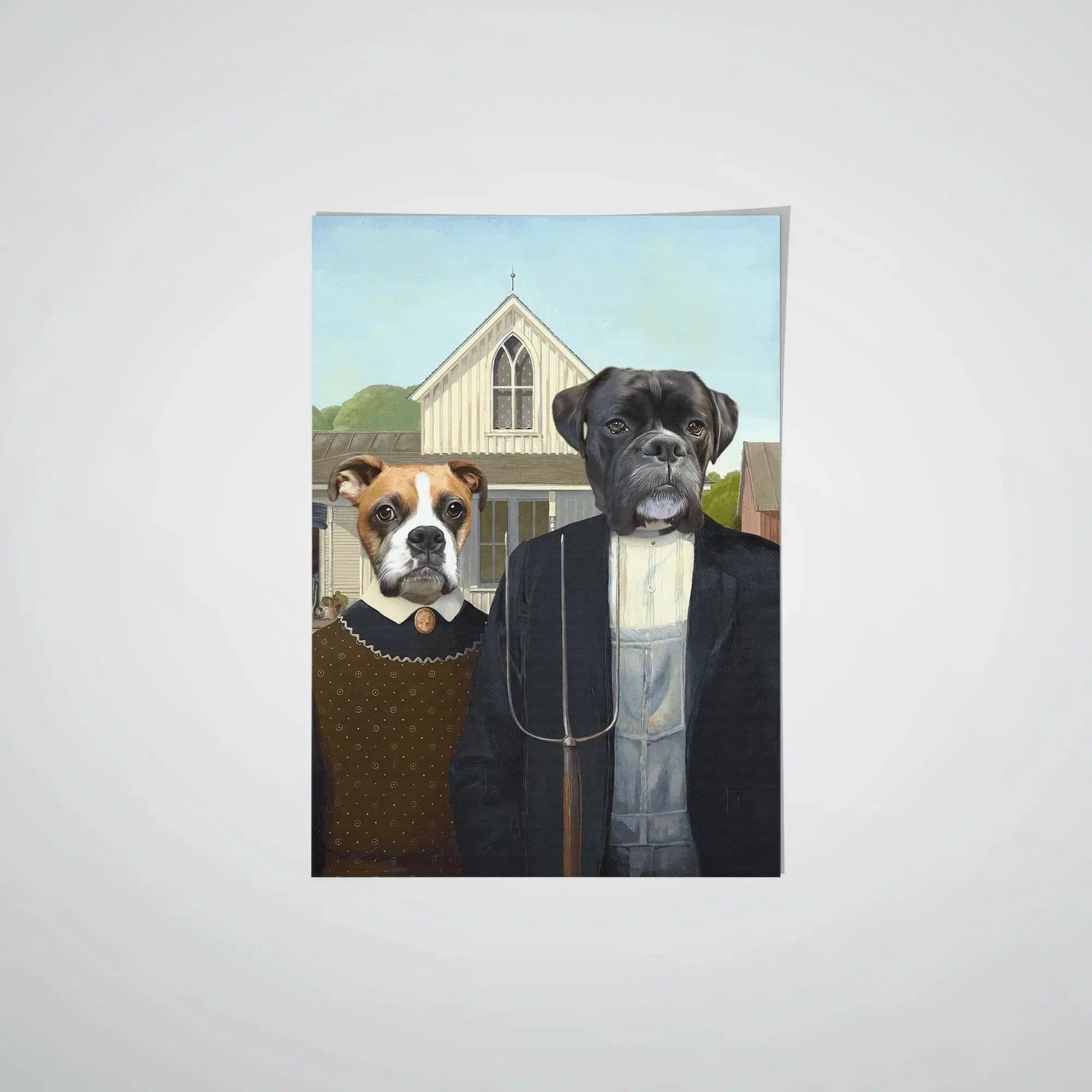 "Crown and Paw - Poster The American Gothic - Custom Pet Poster 8.3"" x 11.7"" / Unframed"