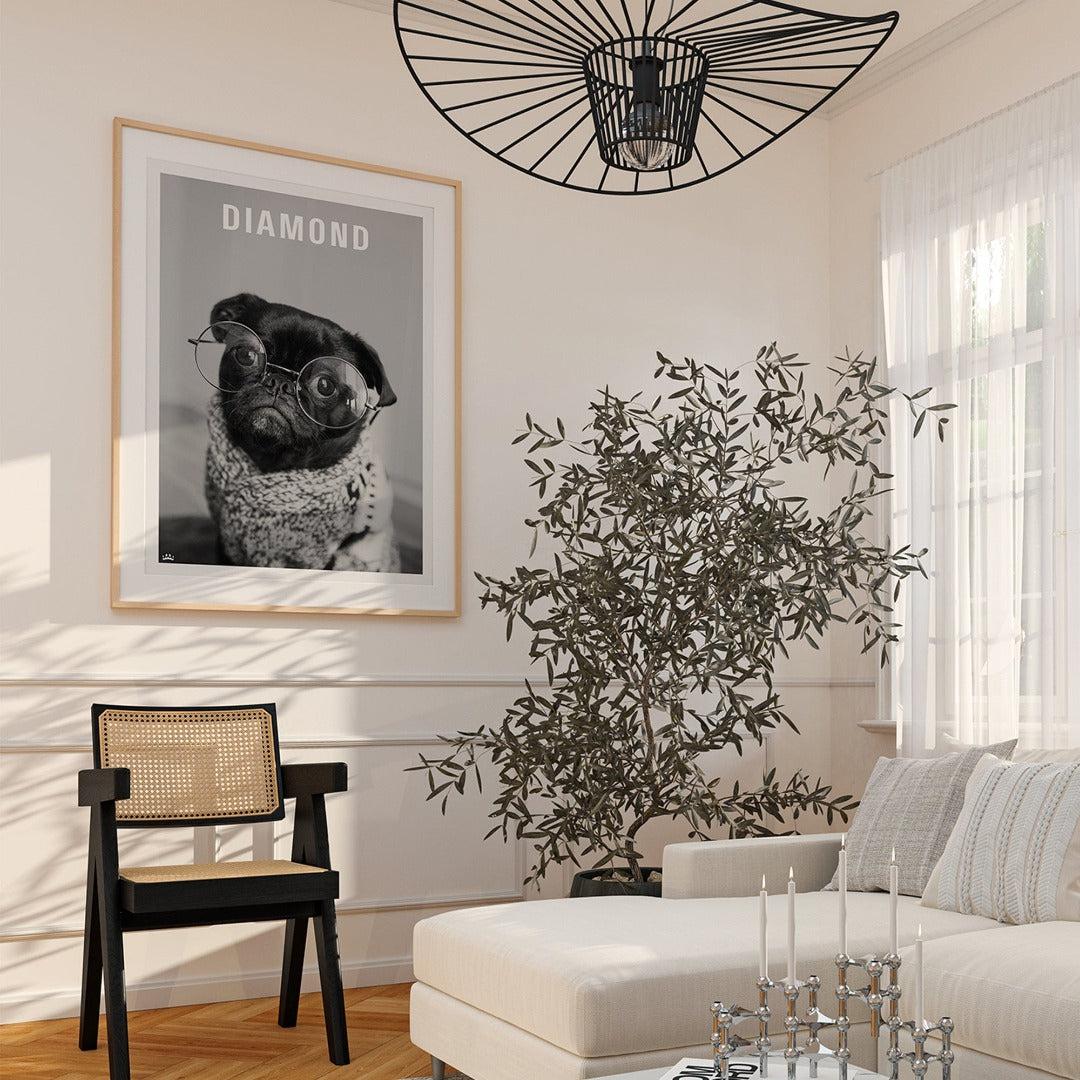"Crown and Paw - Canvas The Designer Brand Pet Portrait - Custom Pet Print Canvas 8"" x 10"" / Pawlenciaga / Unframed"