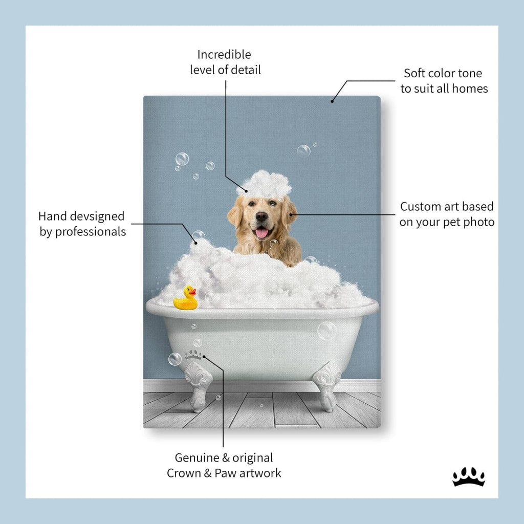 Spa Day Pet Portrait - Custom Pet Art