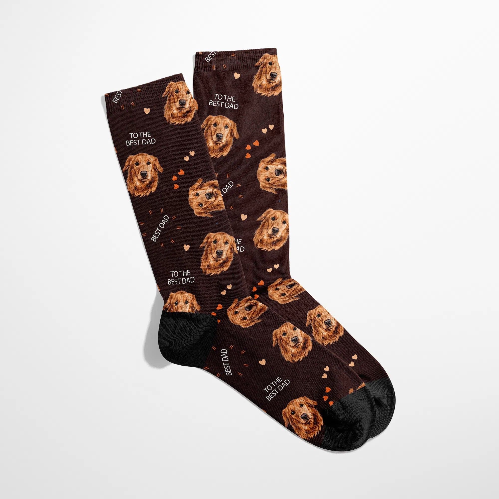 Crown and Paw - Socks Custom Pet Face Dog Dad Socks Best Dog Dad / S