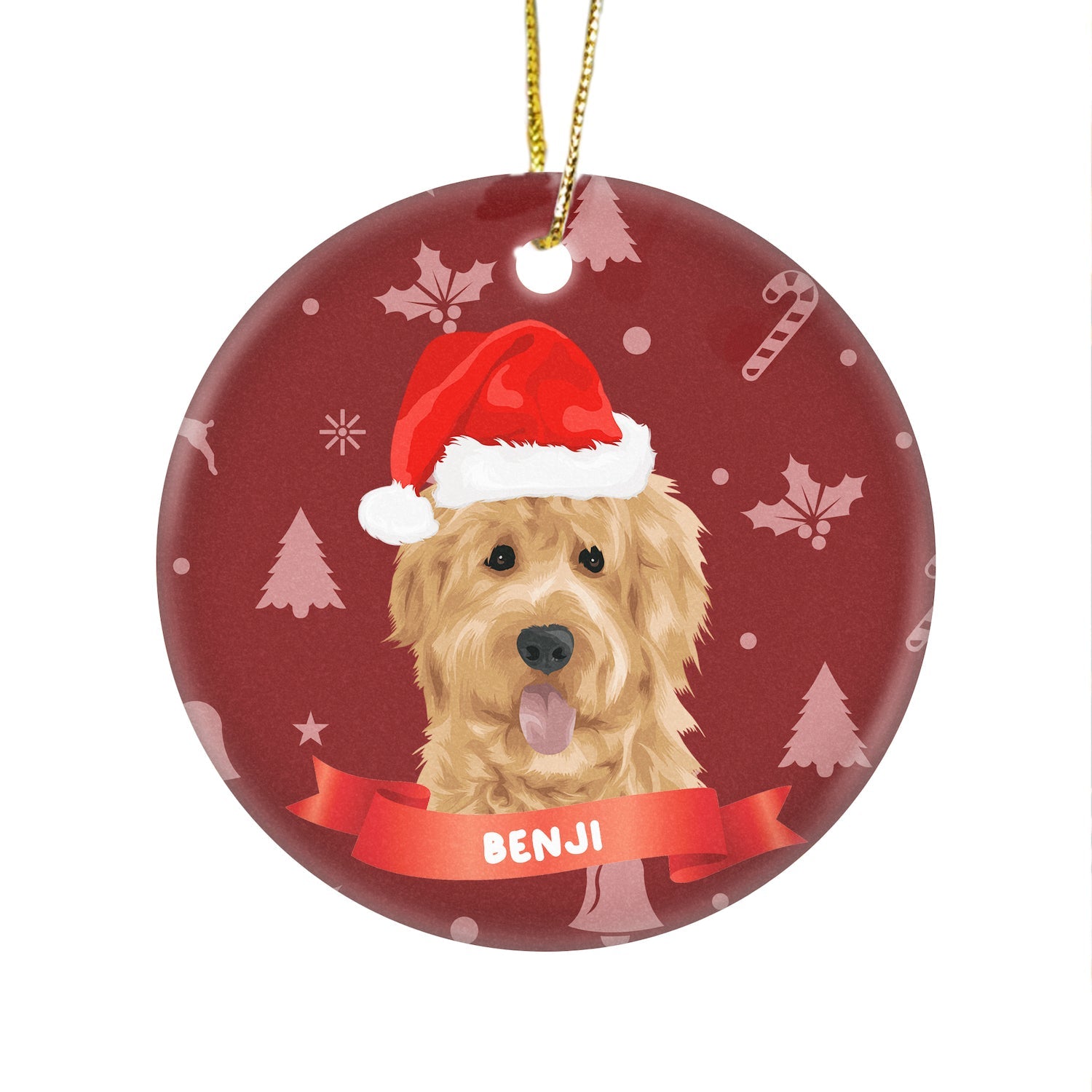 Christmas Pattern Ornament - Custom Christmas Gifts
