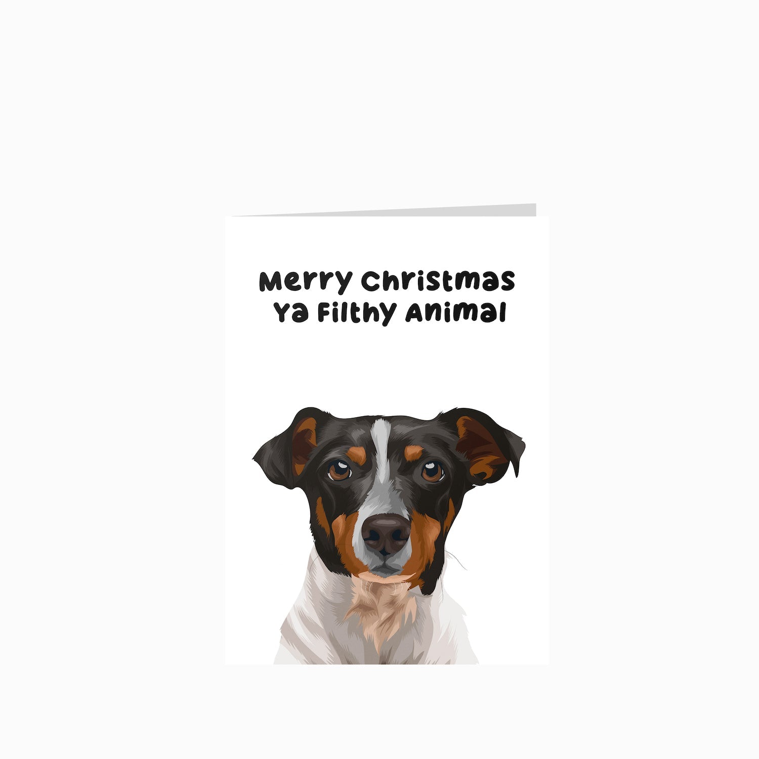 Merry Christmas Ya Filthy Animal Greetings Cards - Custom Pet Christmas Cards