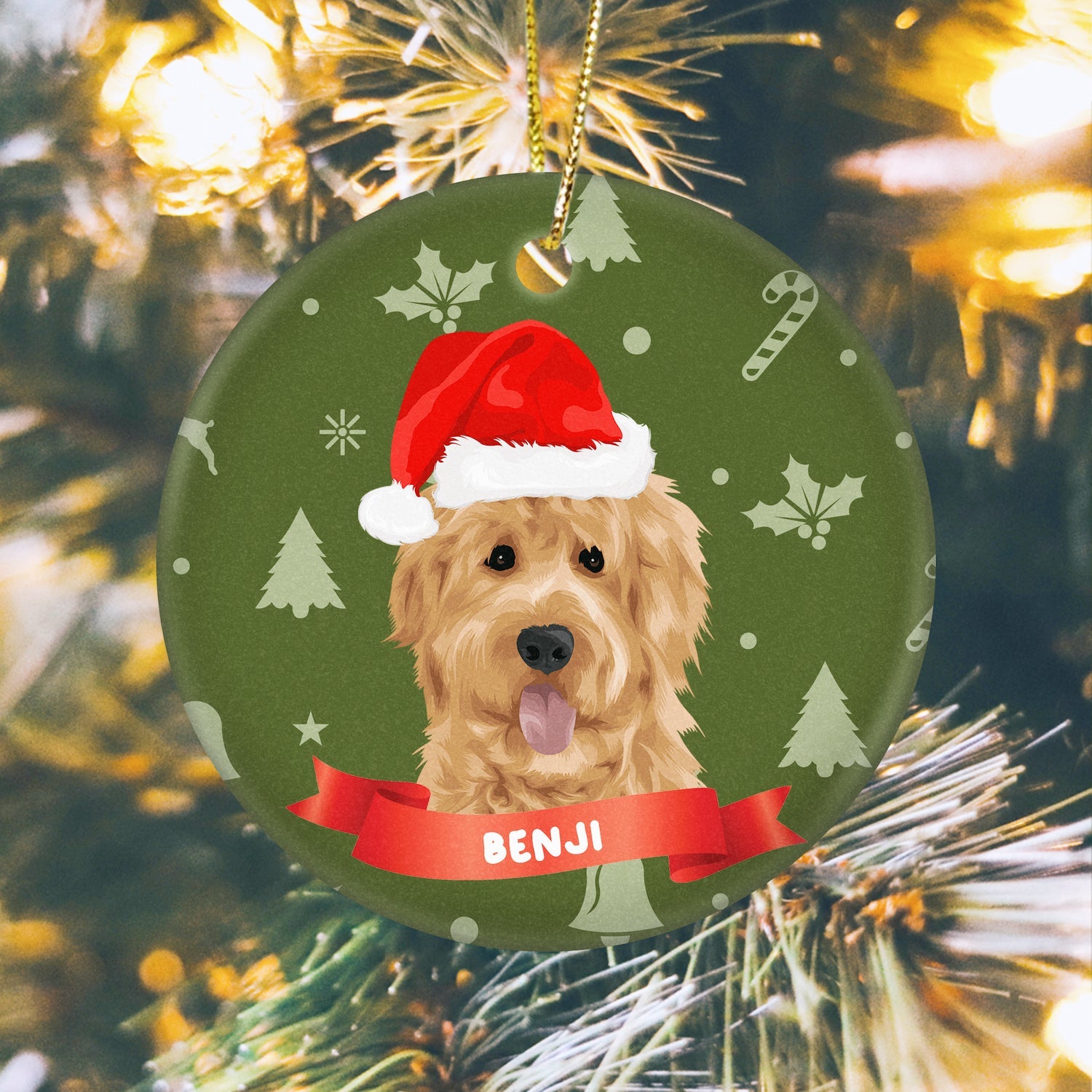 Christmas Pattern Ornament - Custom Christmas Gifts