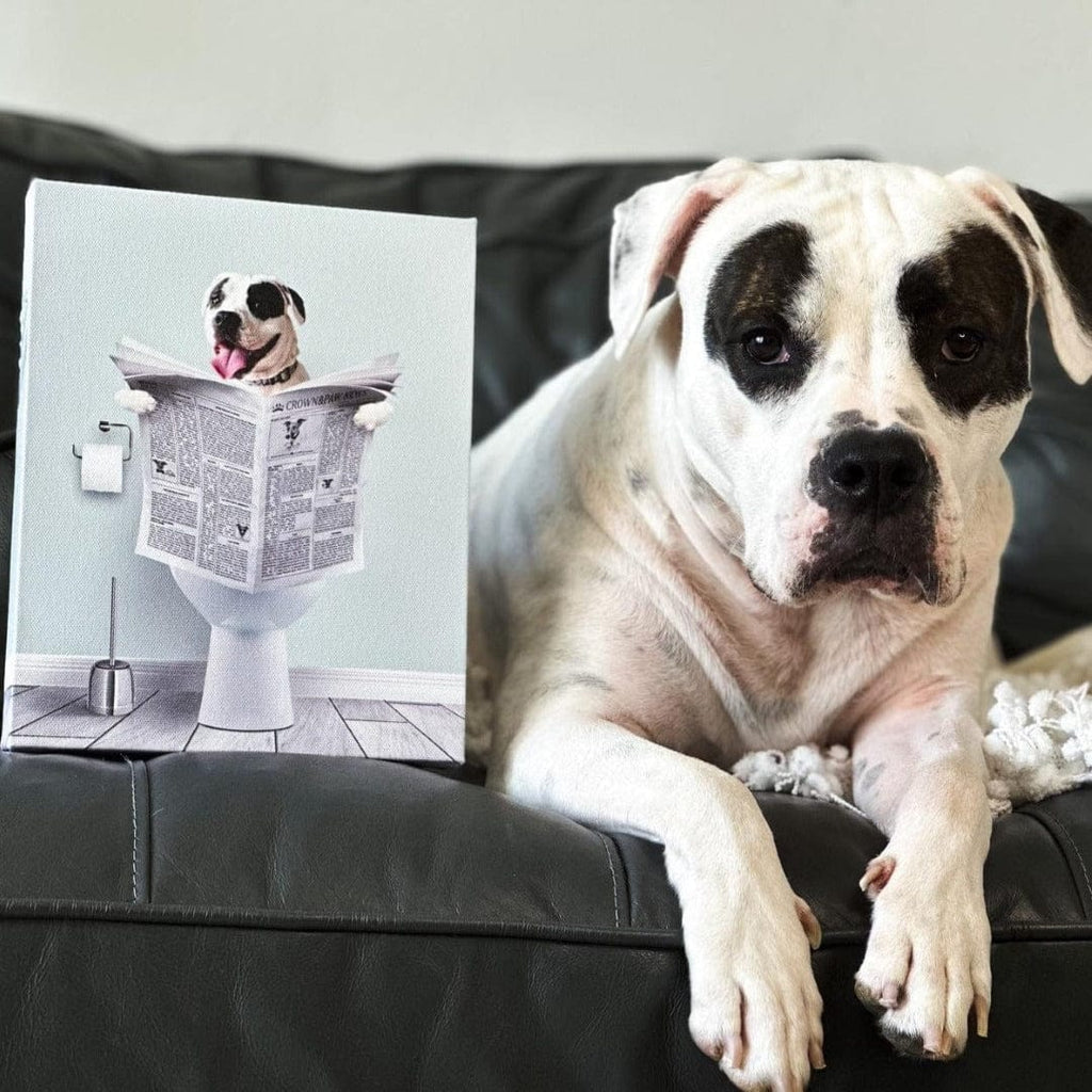 Restroom Pet Portrait - Custom Pet Art