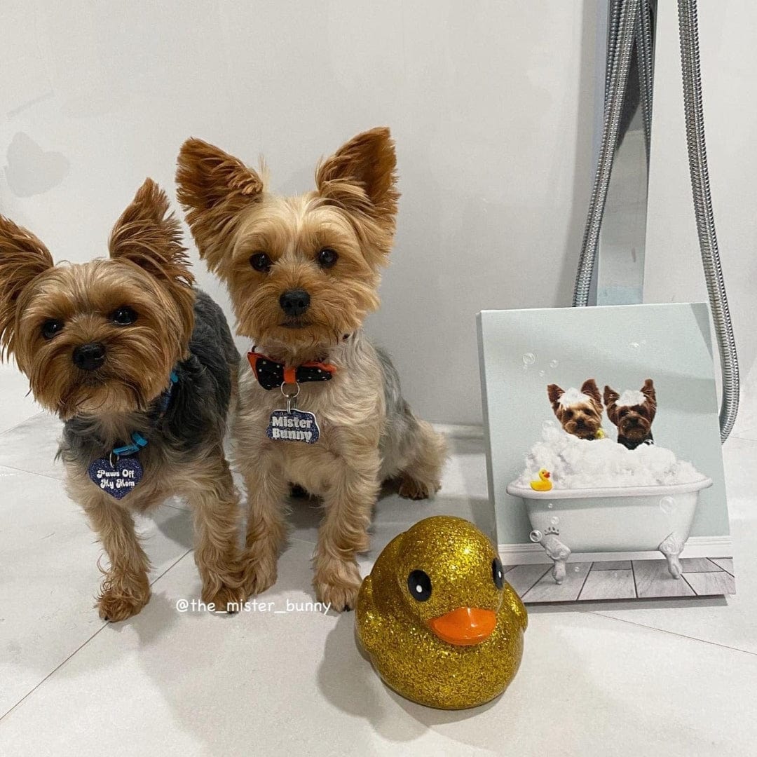 Bath Tub Pet Portrait (Two Pets) - Custom Pet Art
