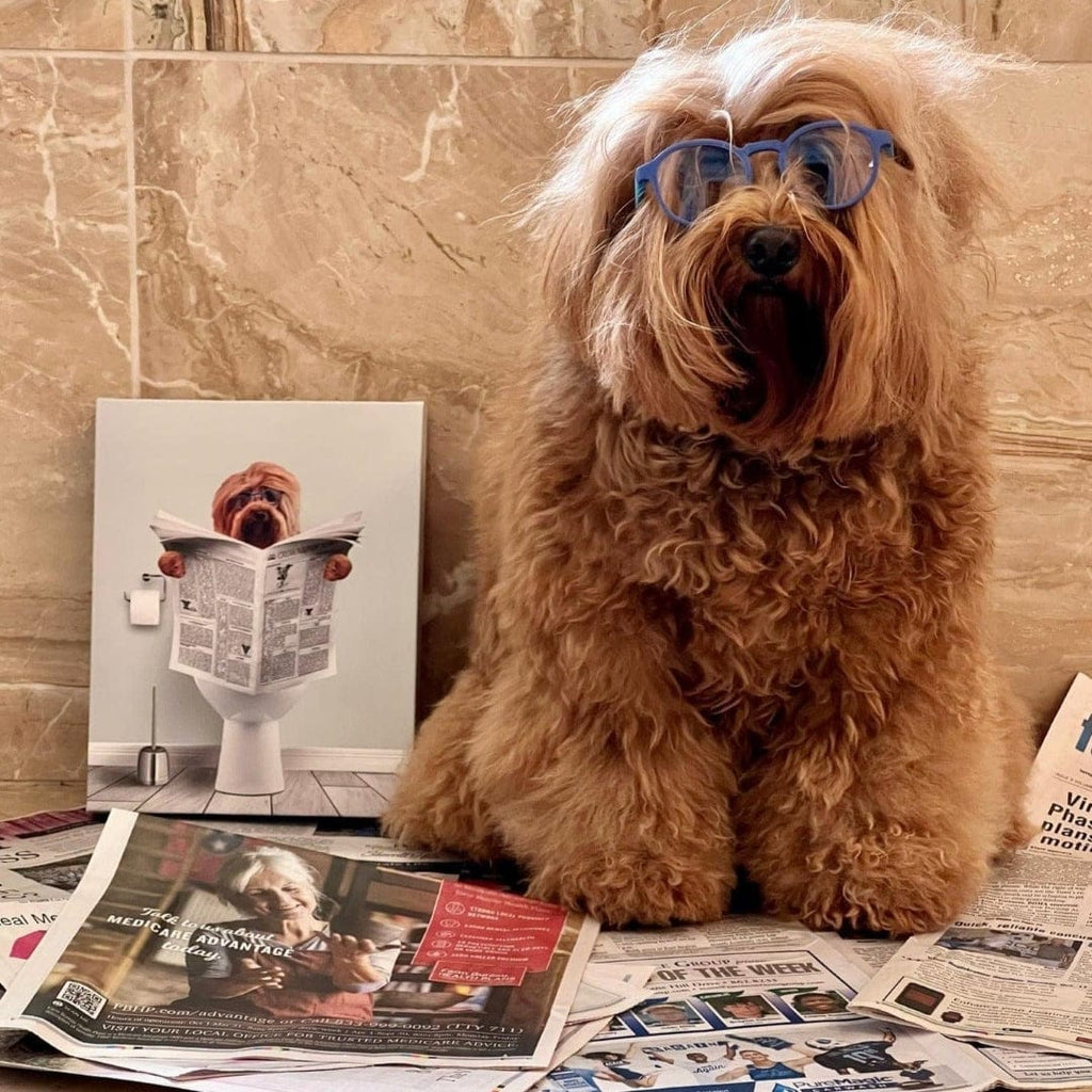 Restroom Pet Portrait - Custom Pet Art