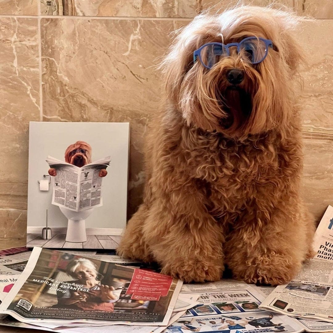 Restroom Pet Portrait - Custom Pet Art