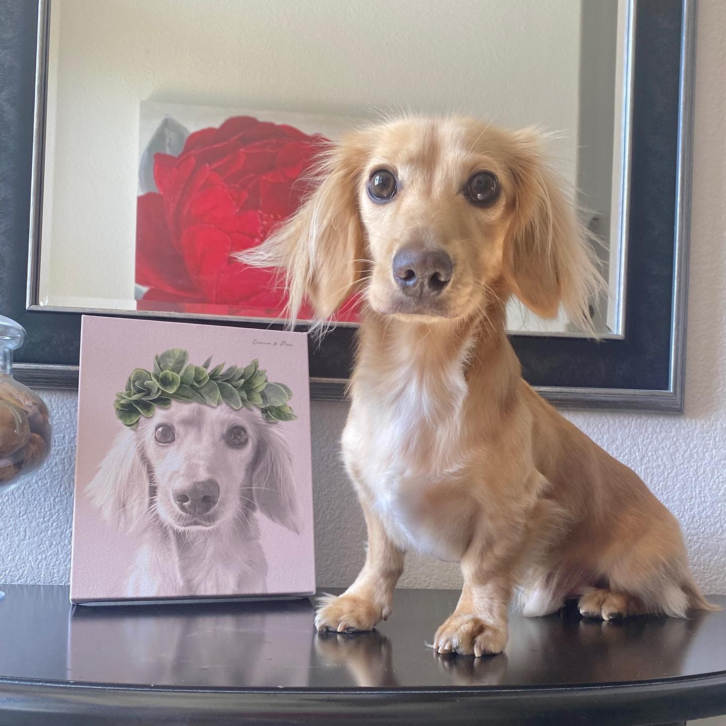 Roman Crown Pet Portrait - Custom Canvas
