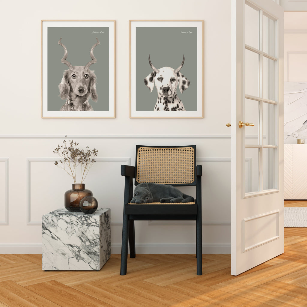 Pet With Antlers - Custom Canvas