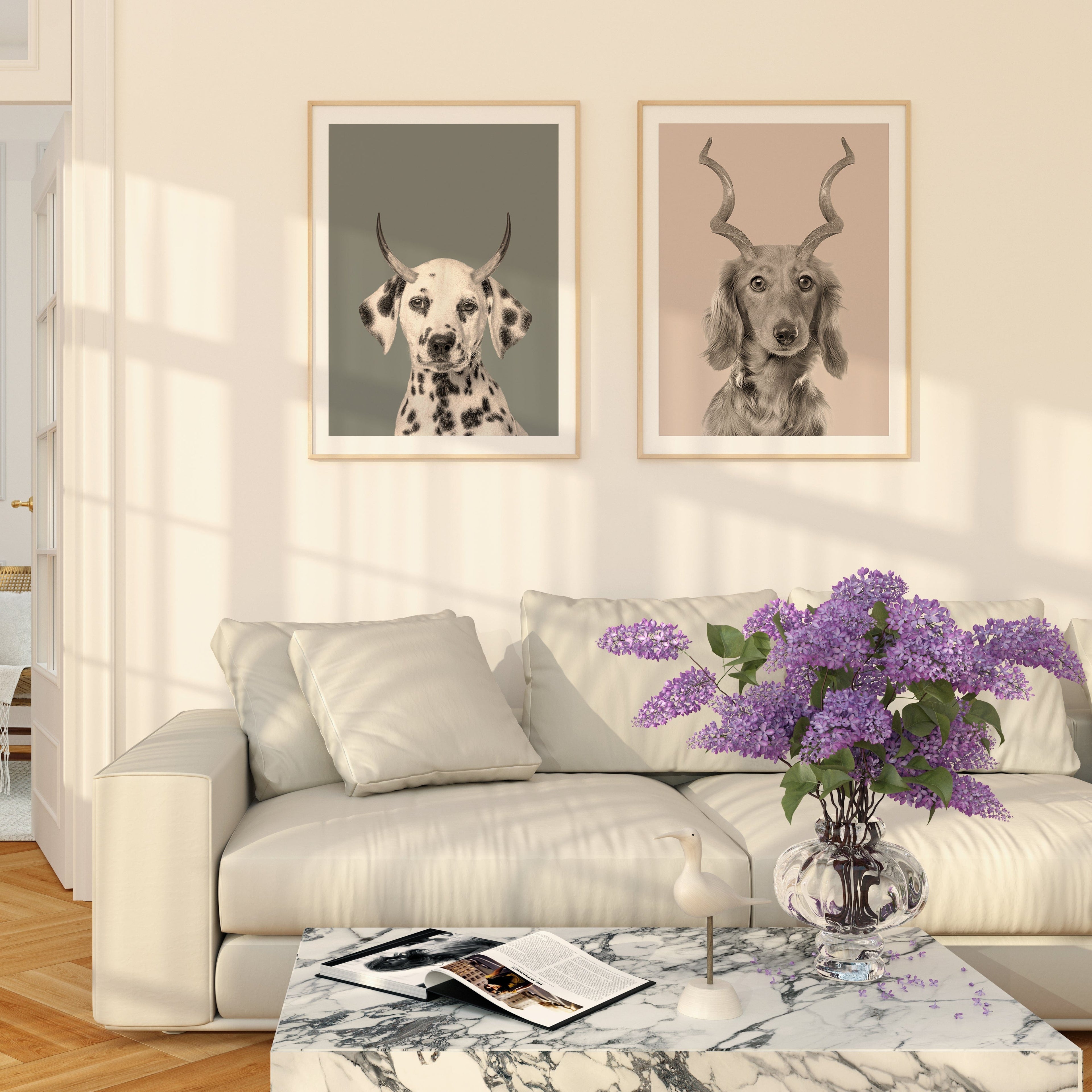 Pet With Antlers - Custom Canvas