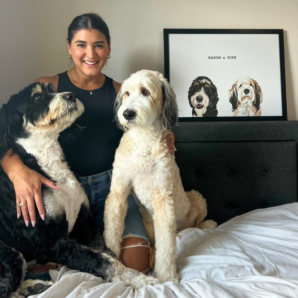 Modern Pet Portrait - Two Pets