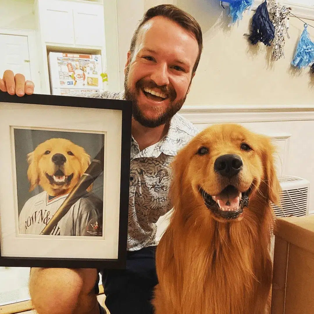 The Baseball Player - Custom Pet Poster