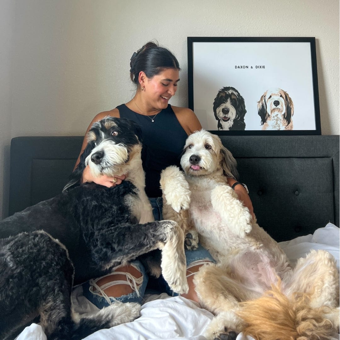 Modern Pet Portrait - Two Pets