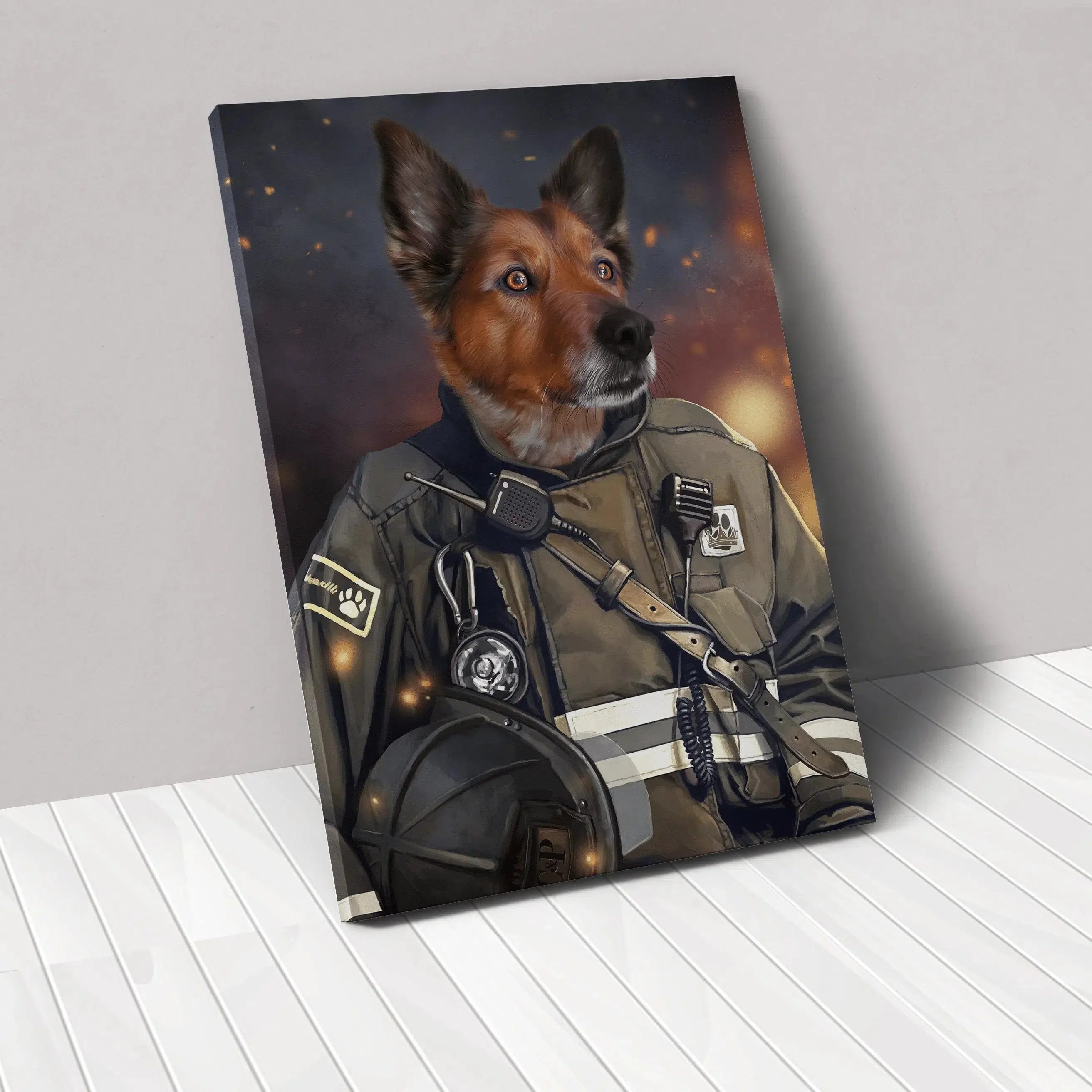 The Firefighter - Custom Pet Canvas