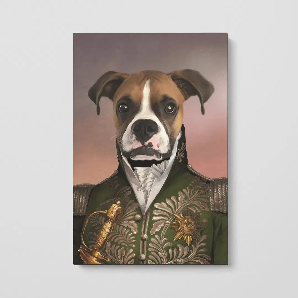 Crown and Paw - Canvas The Green General - Custom Pet Canvas