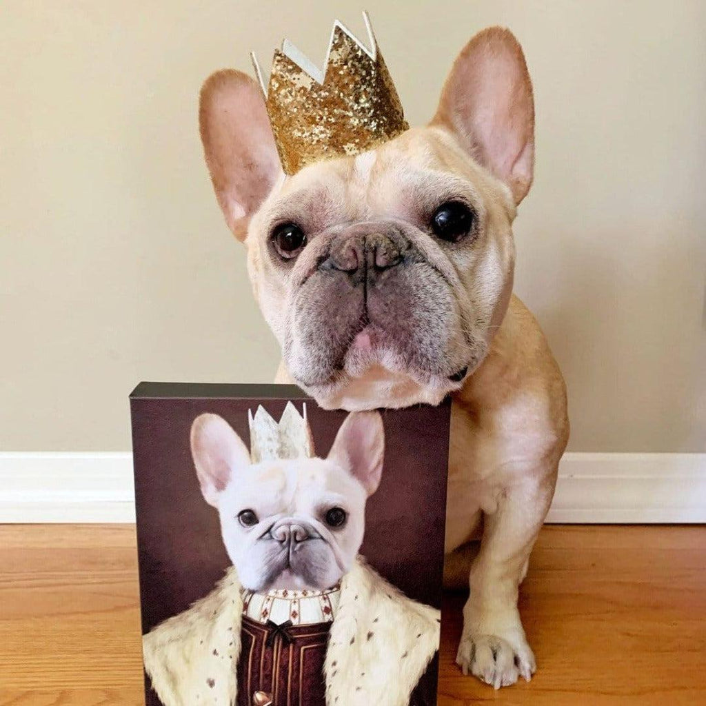 "Crown and Paw - Canvas The Young King - Custom Pet Canvas 8"" x 10"" / Unframed"