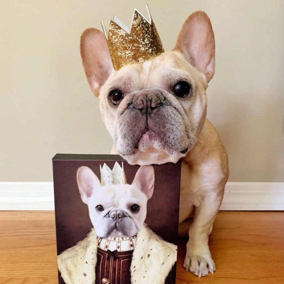 "Crown and Paw - Canvas The Young King - Custom Pet Canvas 8"" x 10"" / Unframed"