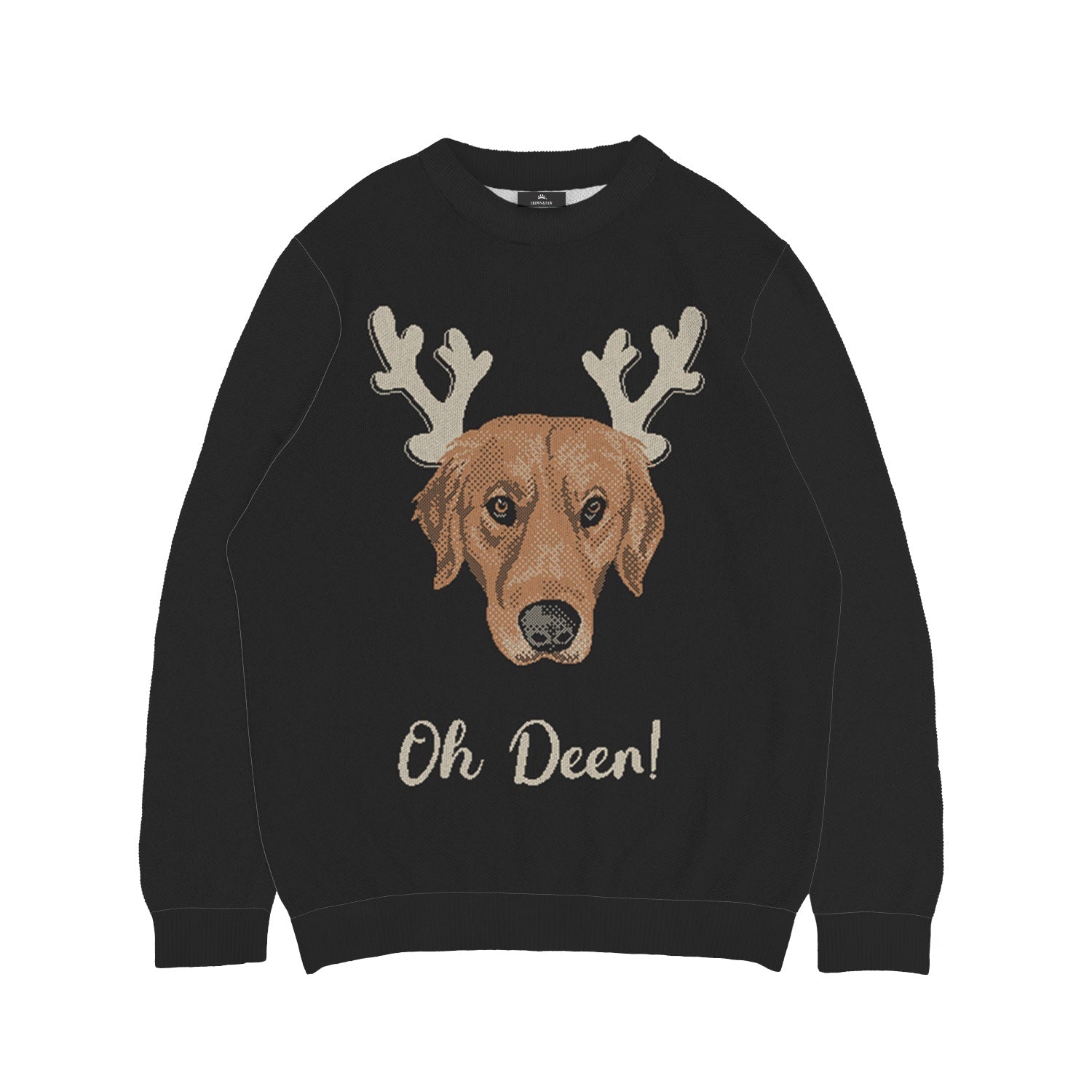 Oh Deer Pet Face Sweater - Custom Christmas Knitwear