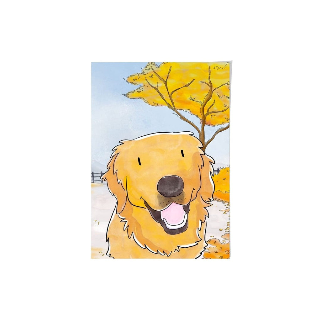 "Crown and Paw - Framed Poster Watercolor Pet Portrait - One Pet, Framed Poster"