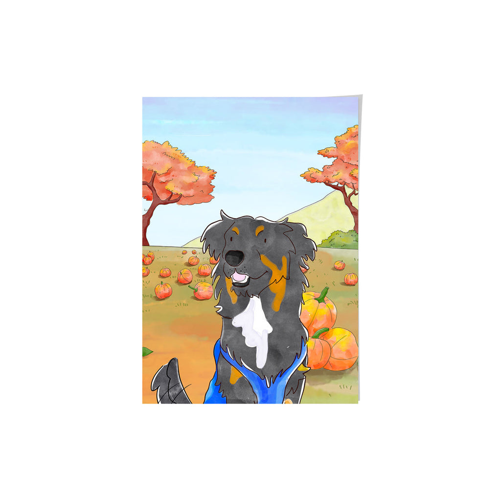 "Watercolor Pet Portrait - One Pet, Framed Poster"