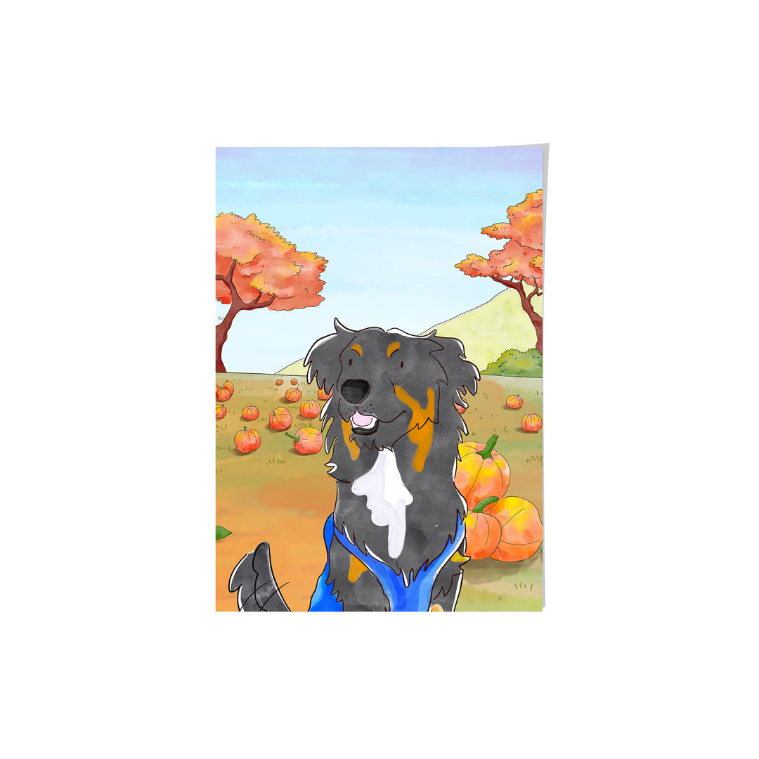 "Watercolor Pet Portrait - One Pet, Framed Poster"