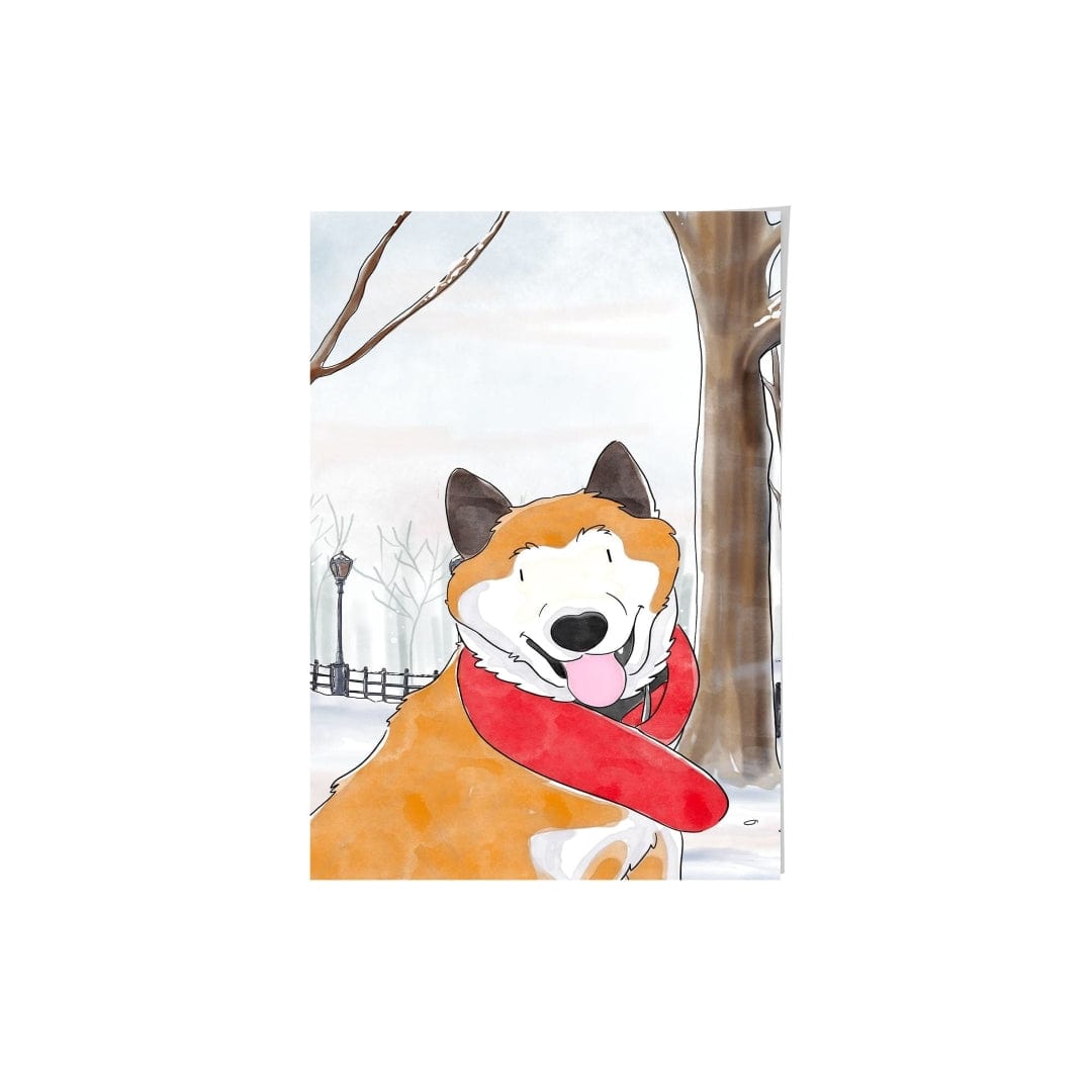 "Crown and Paw - Framed Poster Watercolor Pet Portrait - One Pet, Framed Poster"