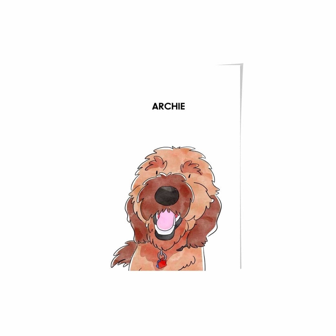 "Crown and Paw - Framed Poster Watercolor Pet Portrait - One Pet, Framed Poster"