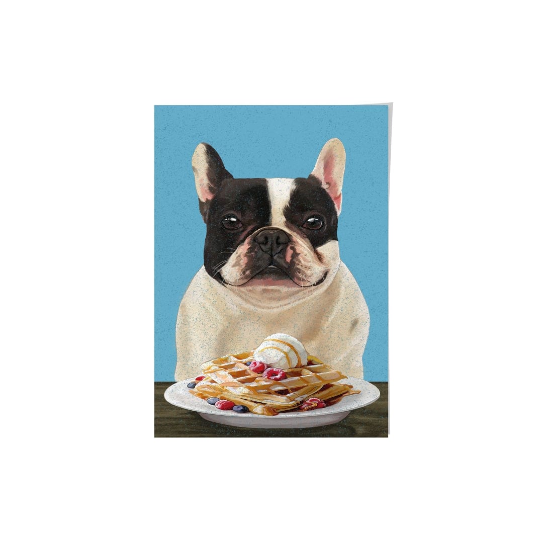 Crown and Paw - Framed Poster Custom Pet with Waffles Portrait - Framed Poster