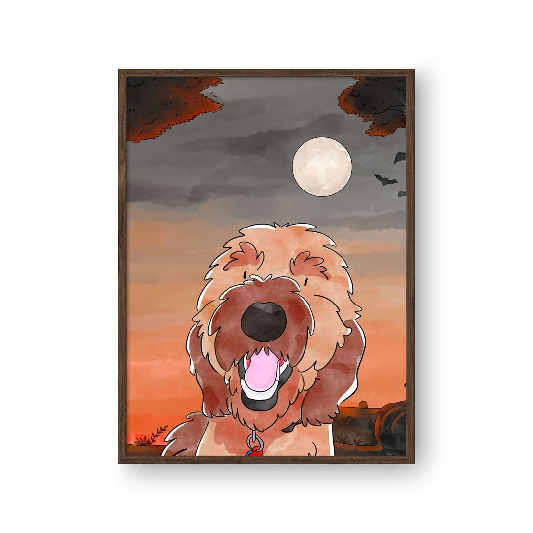 "Watercolor Pet Portrait - One Pet, Framed Poster"