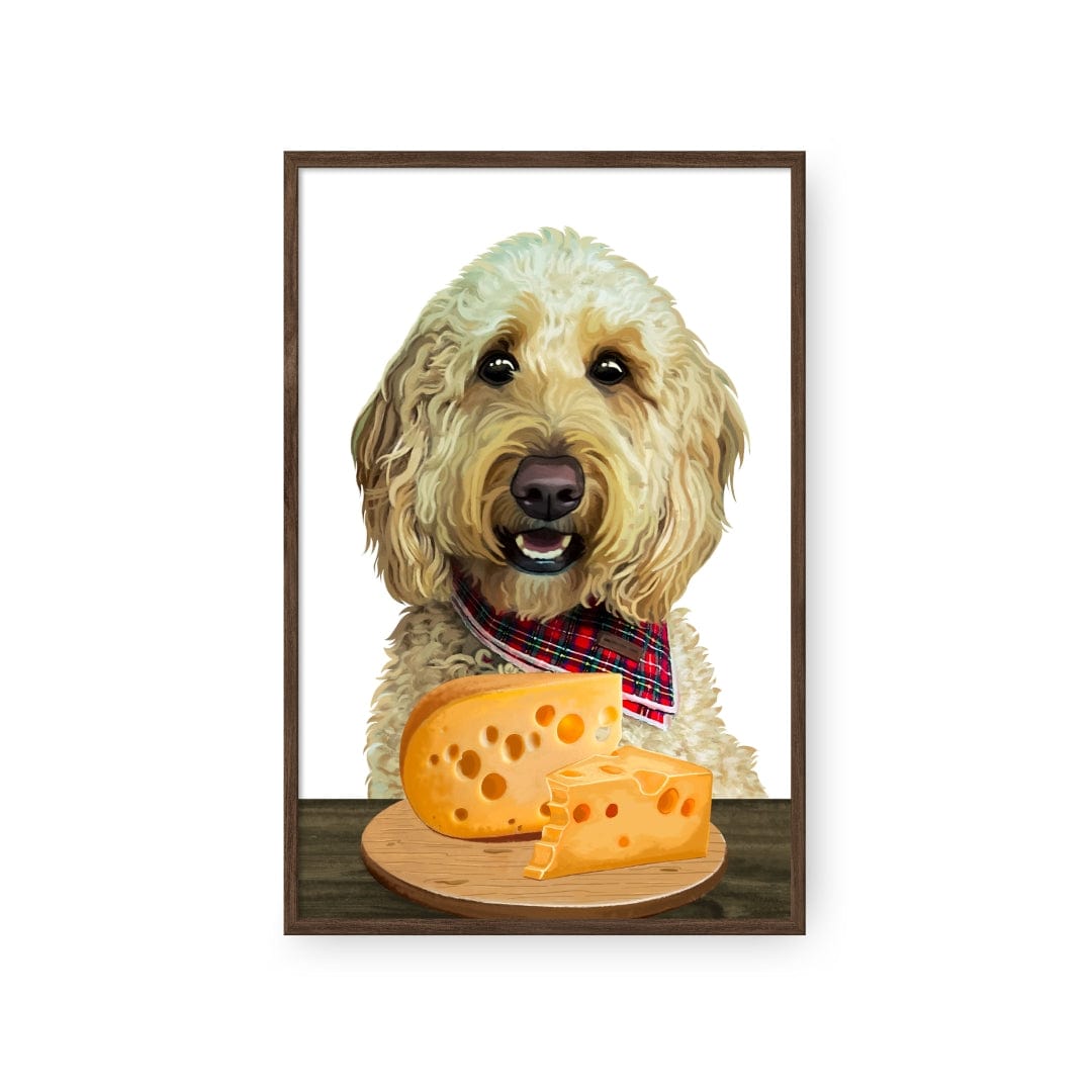 Crown and Paw - Framed Poster Custom Pet with Cheese Portrait - Framed Poster