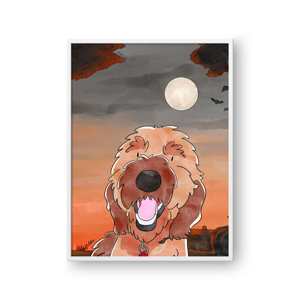 "Watercolor Pet Portrait - One Pet, Framed Poster"