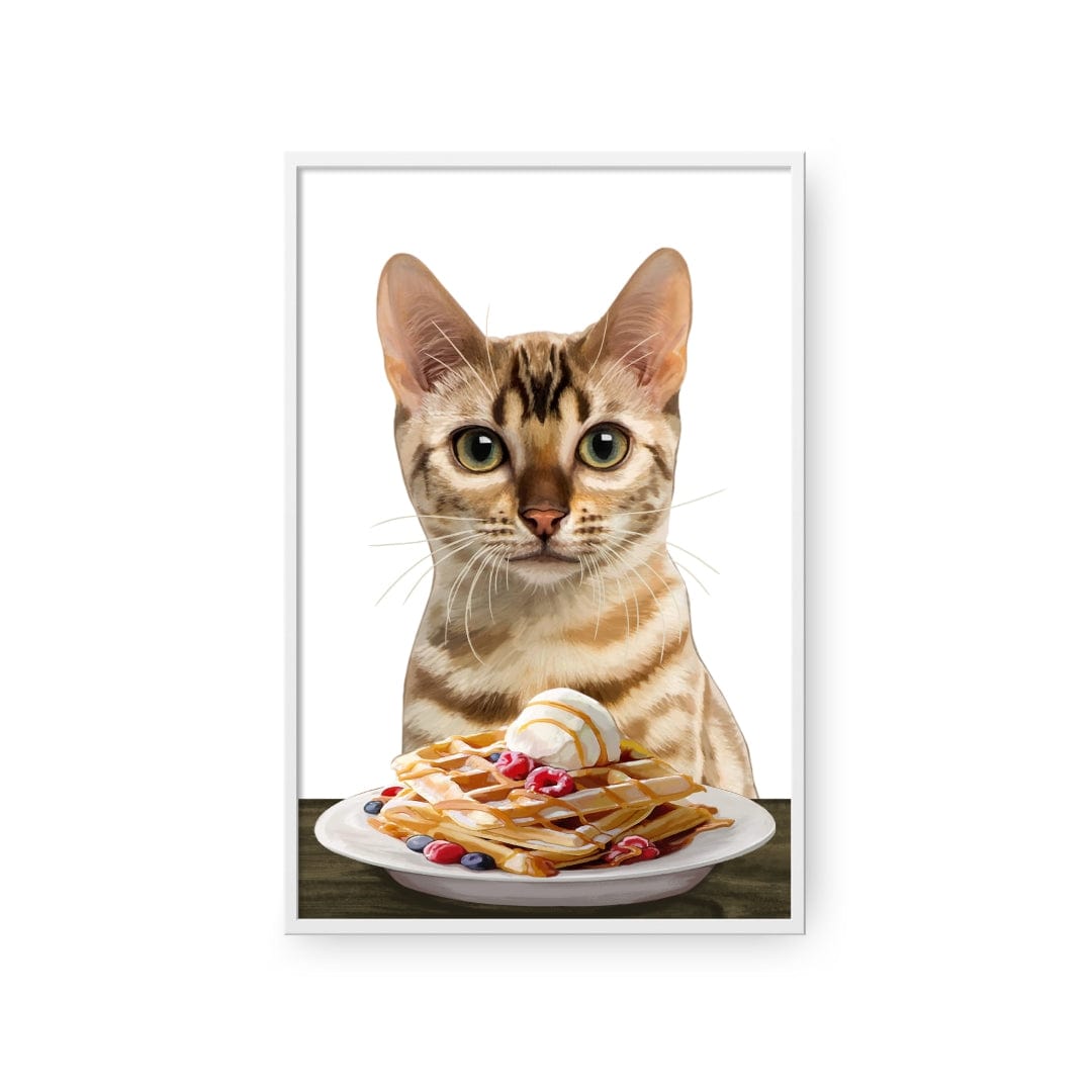 Crown and Paw - Framed Poster Custom Pet with Waffles Portrait - Framed Poster